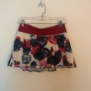 lululemon athletica Floral Skirt - Red and Blue